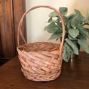 Anthropologie woven wicker basket.